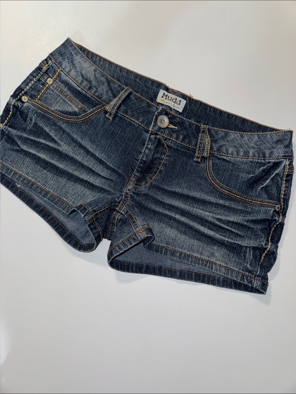 Y2K Mudd Women's Dark Indigo Denim Jean Shorts size 9